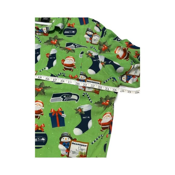 NFL SEATTLE SEAHAWKS Men's Christmas Shirt Button Down Casual Size XL Santa - Picture 7 of 8